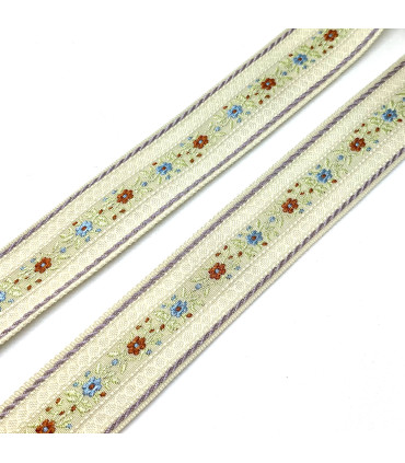 Broderibånd markblomster smal