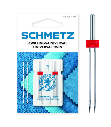 Schmetz Maskinnåler Tvillingnål-Universal 80