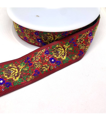 Broderibånd Roser smal