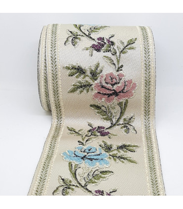 Brokadebånd Roser på stilker