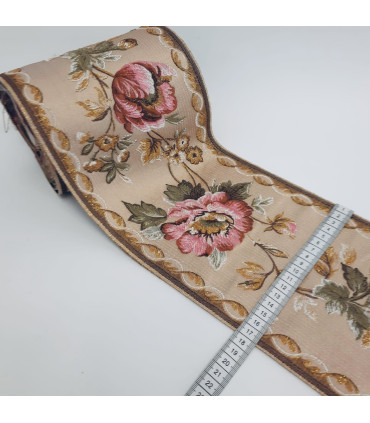 Brokadebånd Roser Esktra Bred 170mm