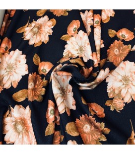 Blomstret Kashmirull med Bomull