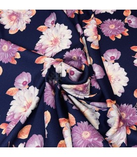 Blomstret Kashmirull med Bomull