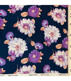 Blomstret Kashmirull med Bomull