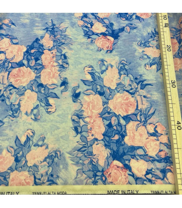 Blomstret ull med stretch-165