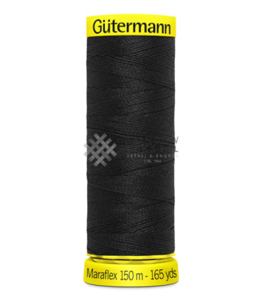 Maraflex Elastisk Sytråd-000-Svart